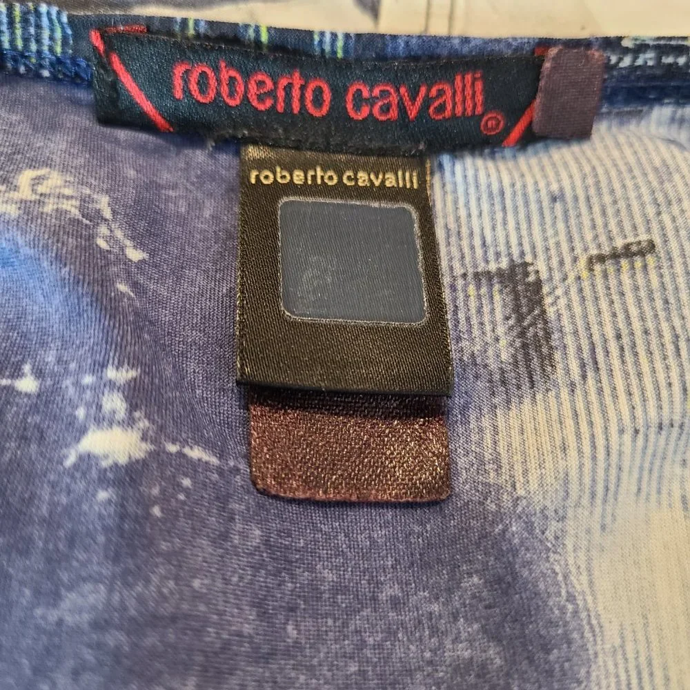 Robert Cavalli Paint Monogram-Print T-shirt - Picture 14 of 14
